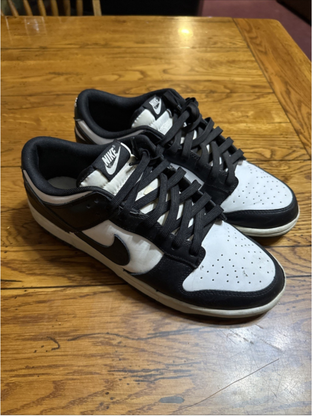 Nike Dunk Low Black/White Men’s Sz 10 Low Top Leather Sneakers DD1391-100